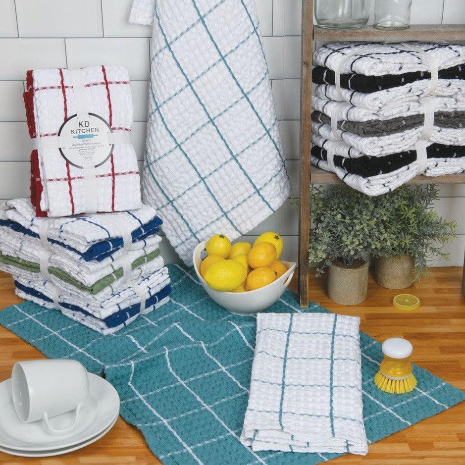 Washed Waffle Towels - Elegant Linen