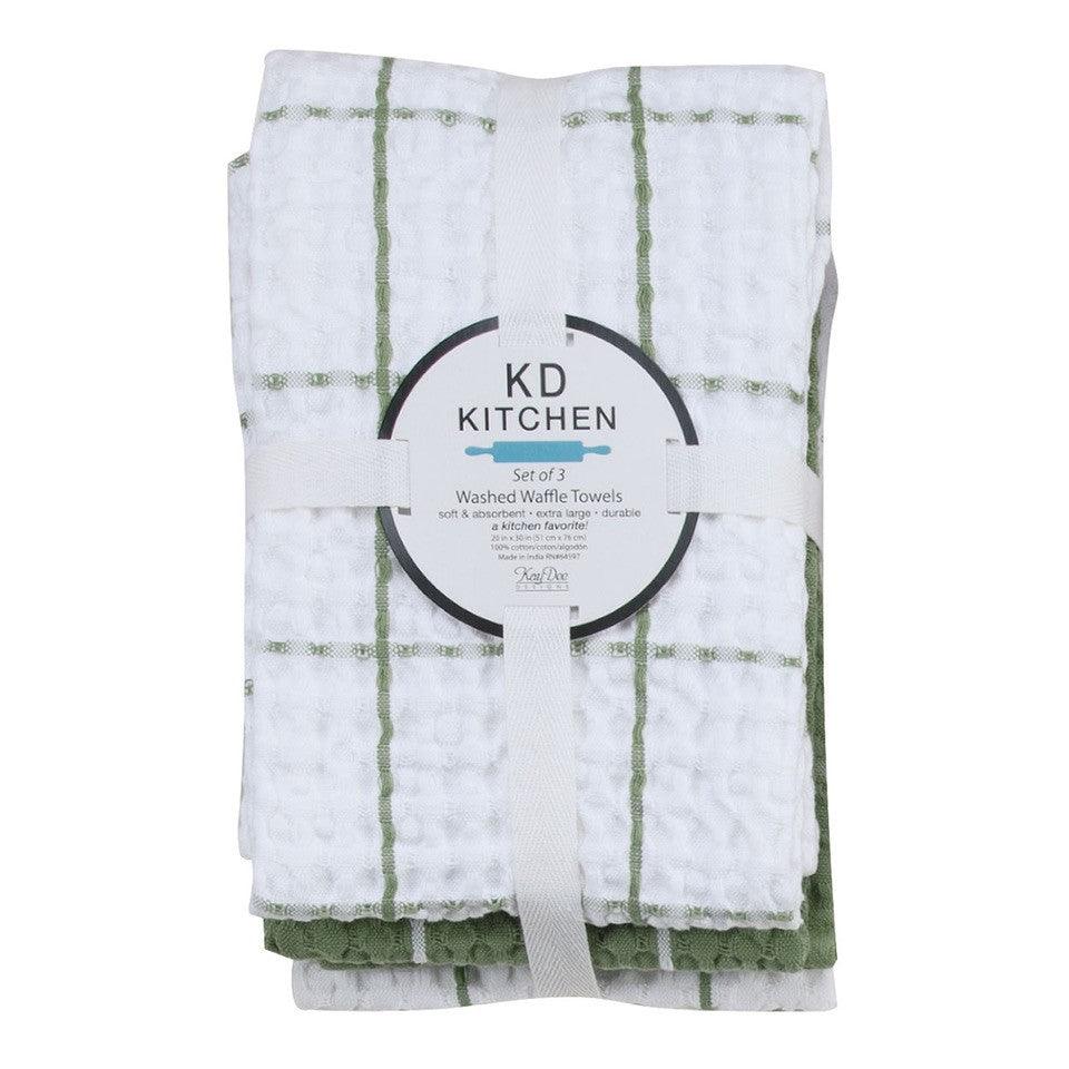 Washed Waffle Towels - Elegant Linen