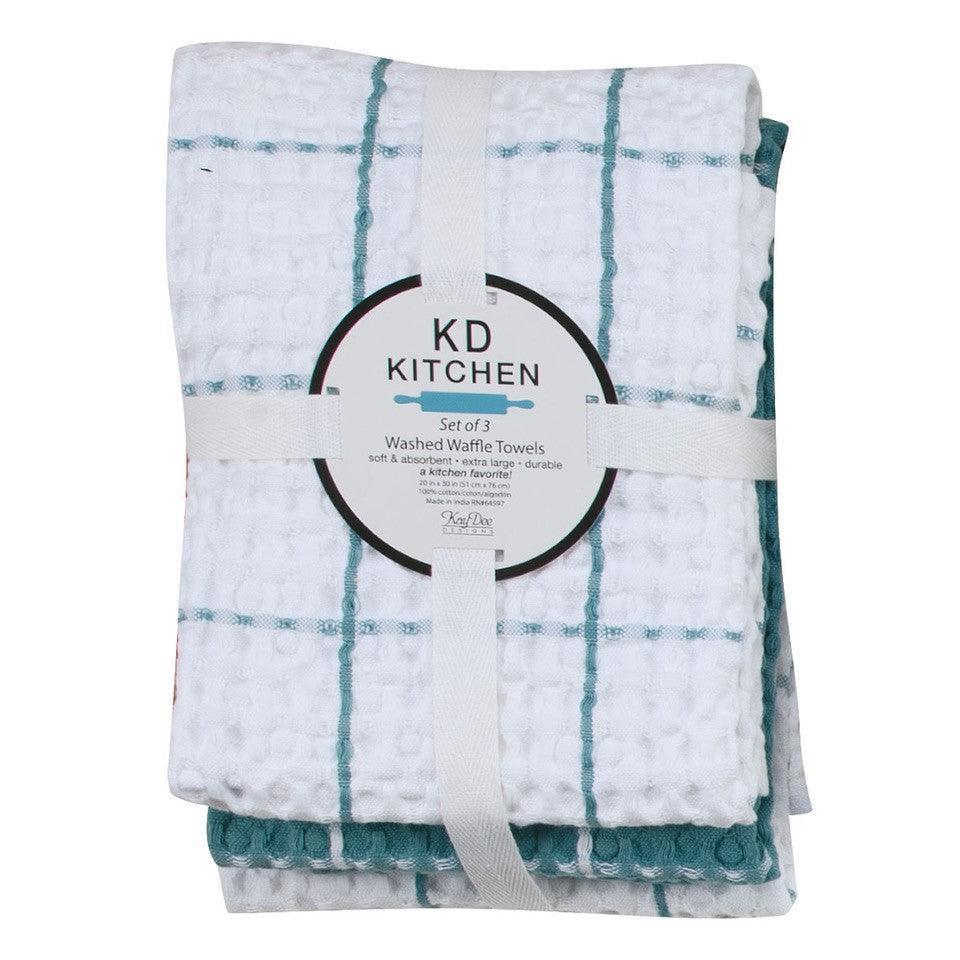 Washed Waffle Towels - Elegant Linen