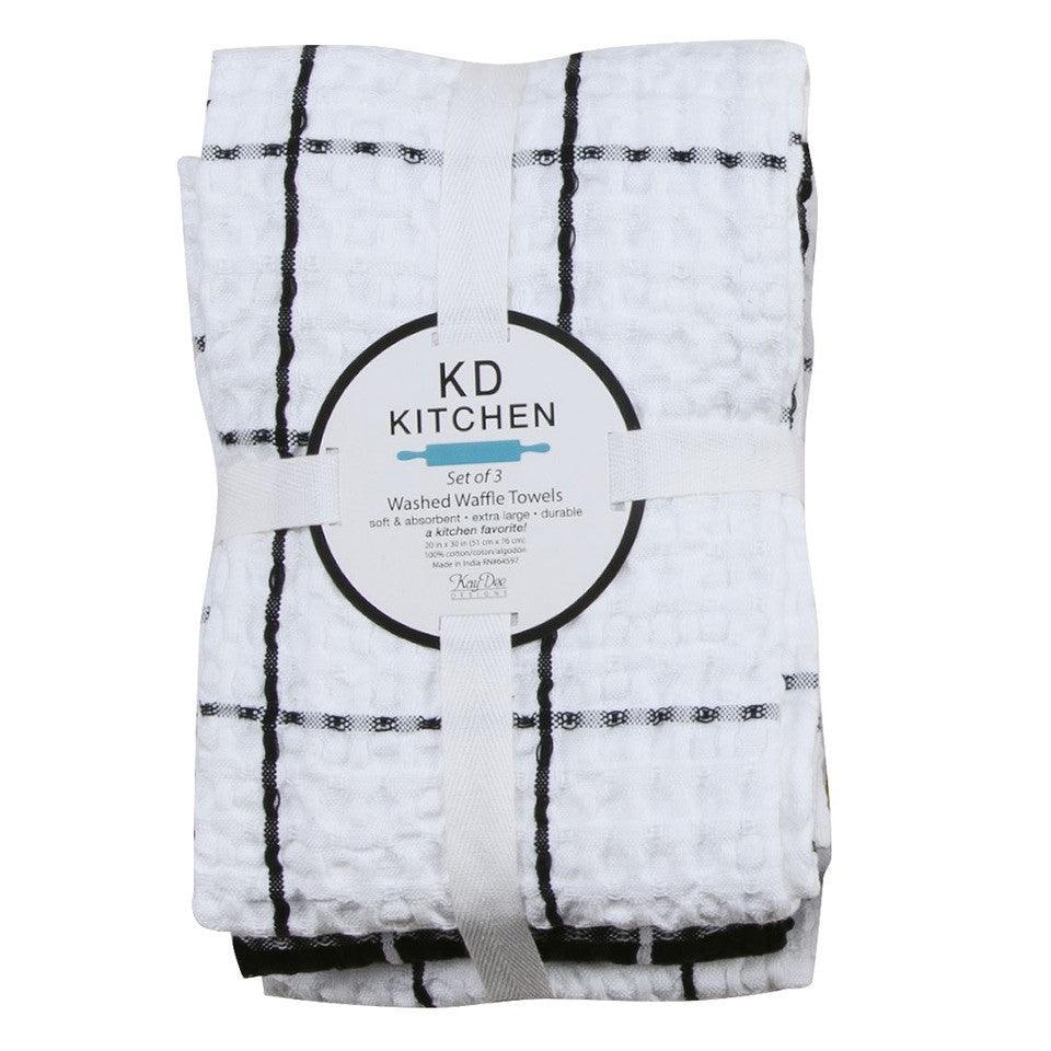 Washed Waffle Towels - Elegant Linen