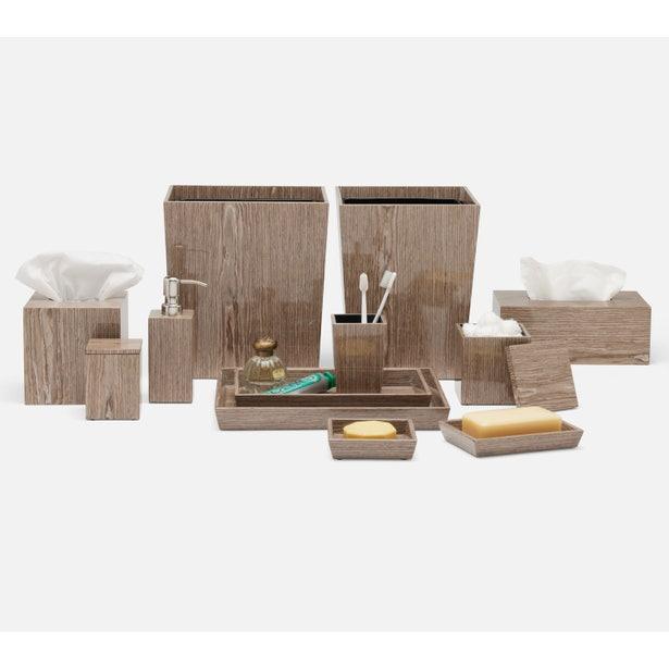 Bamboo Bath Accessories Set  Bathroom accessories, Wooden bathroom  accessories, Bath accessories set