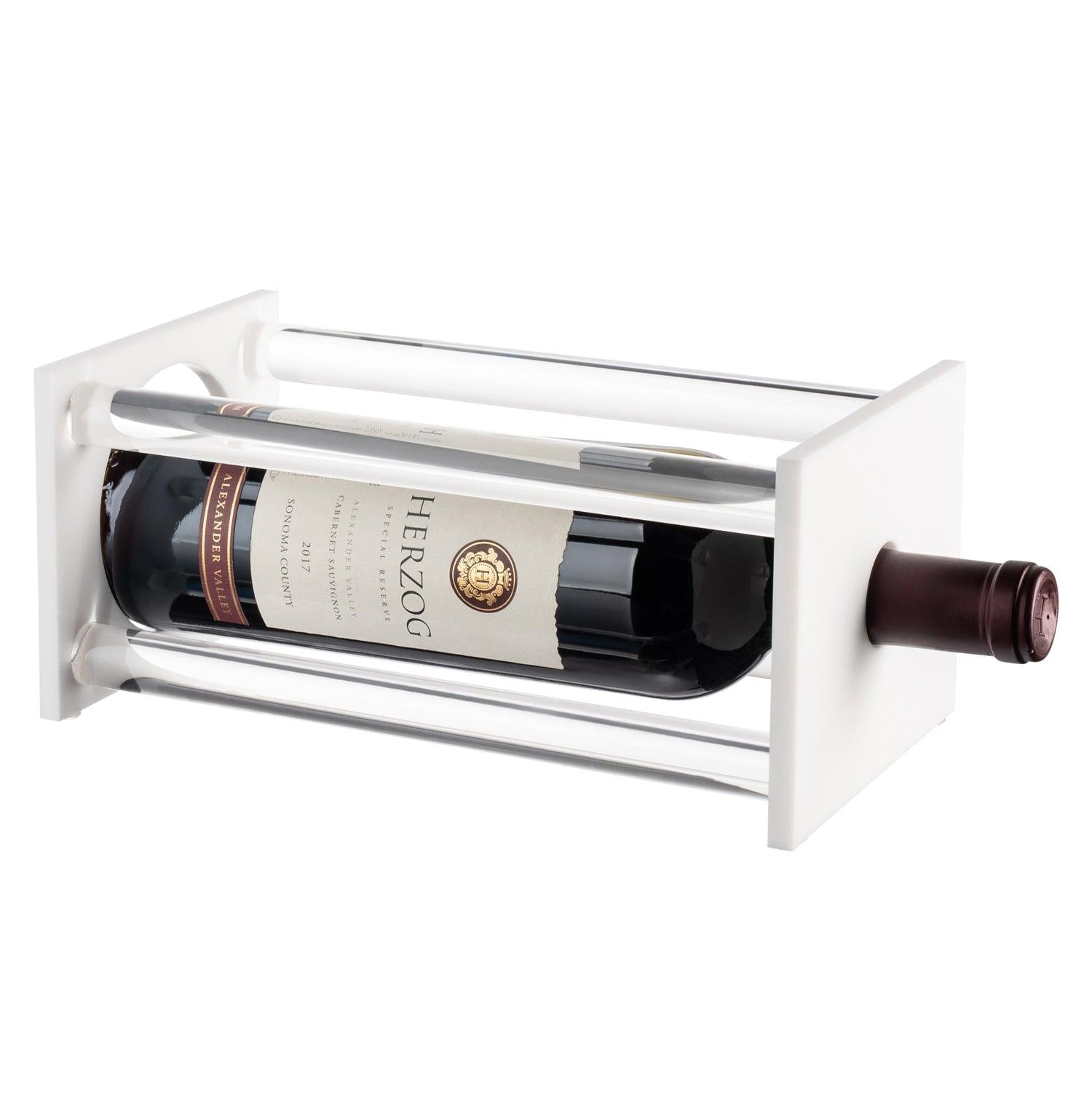 White Dowel Wine Stand - Elegant Linen