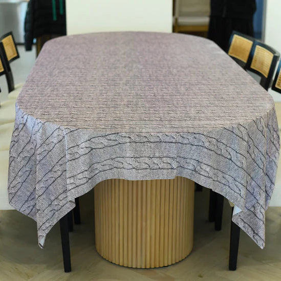 Velvet Cable Print in Mauve Tablecloth