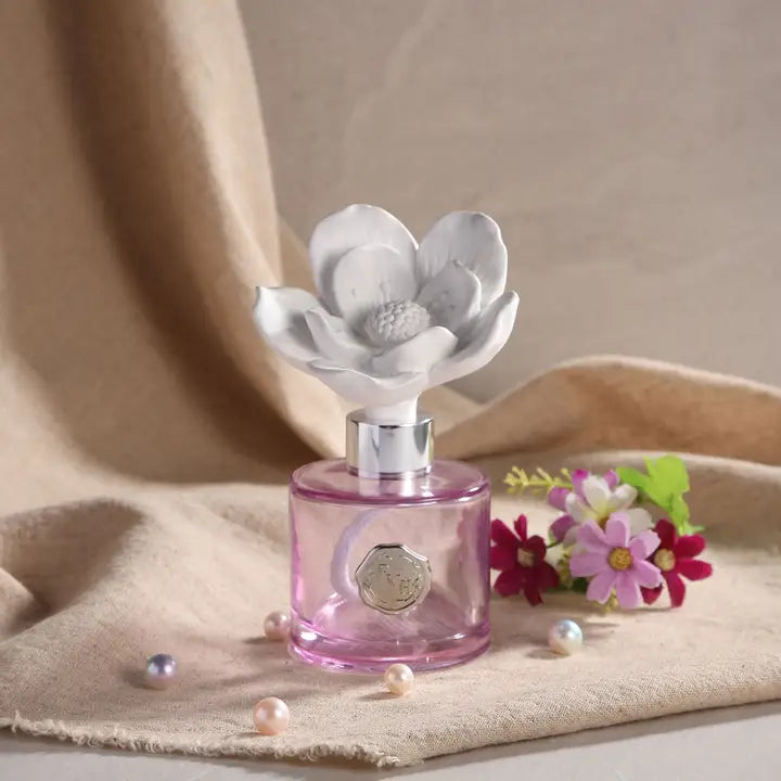 Ceramic Flower Fragrance Diffuser Set - Fleur De Lys