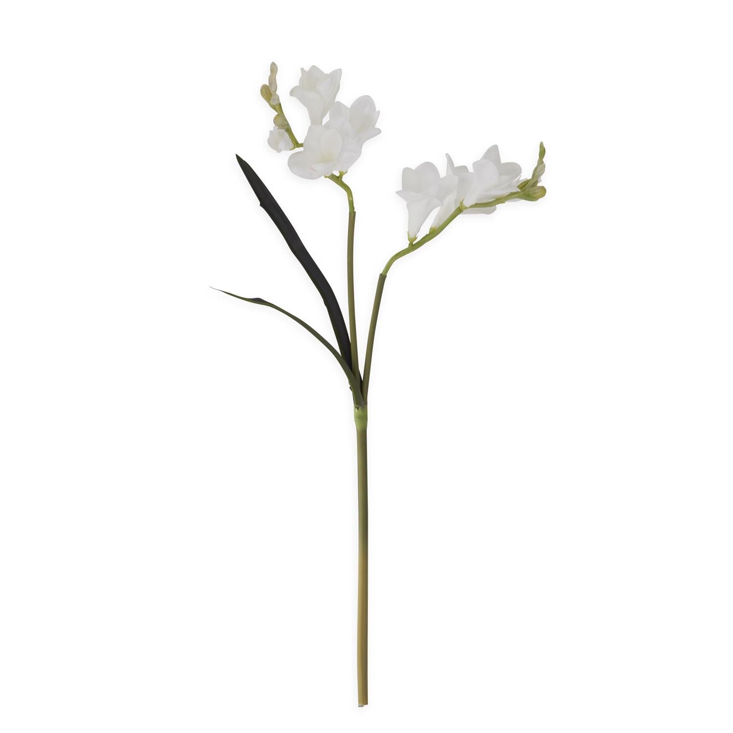 White Real Touch Freesia Stem