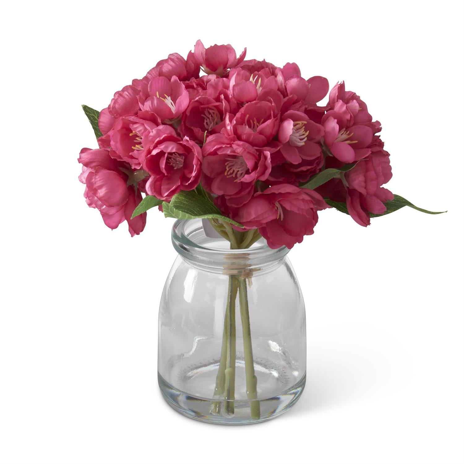 Cherry Blossom Premade in Glass Vase w/Faux Water