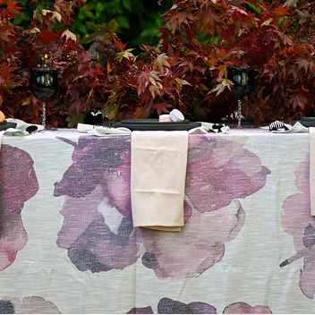Burgundy Blossom Tablecloth