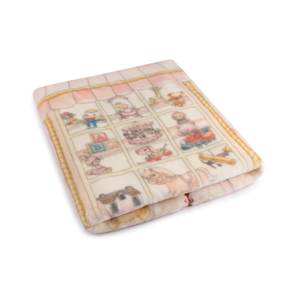 Lil Teddy's Toyshop Sugary Pink Blanket