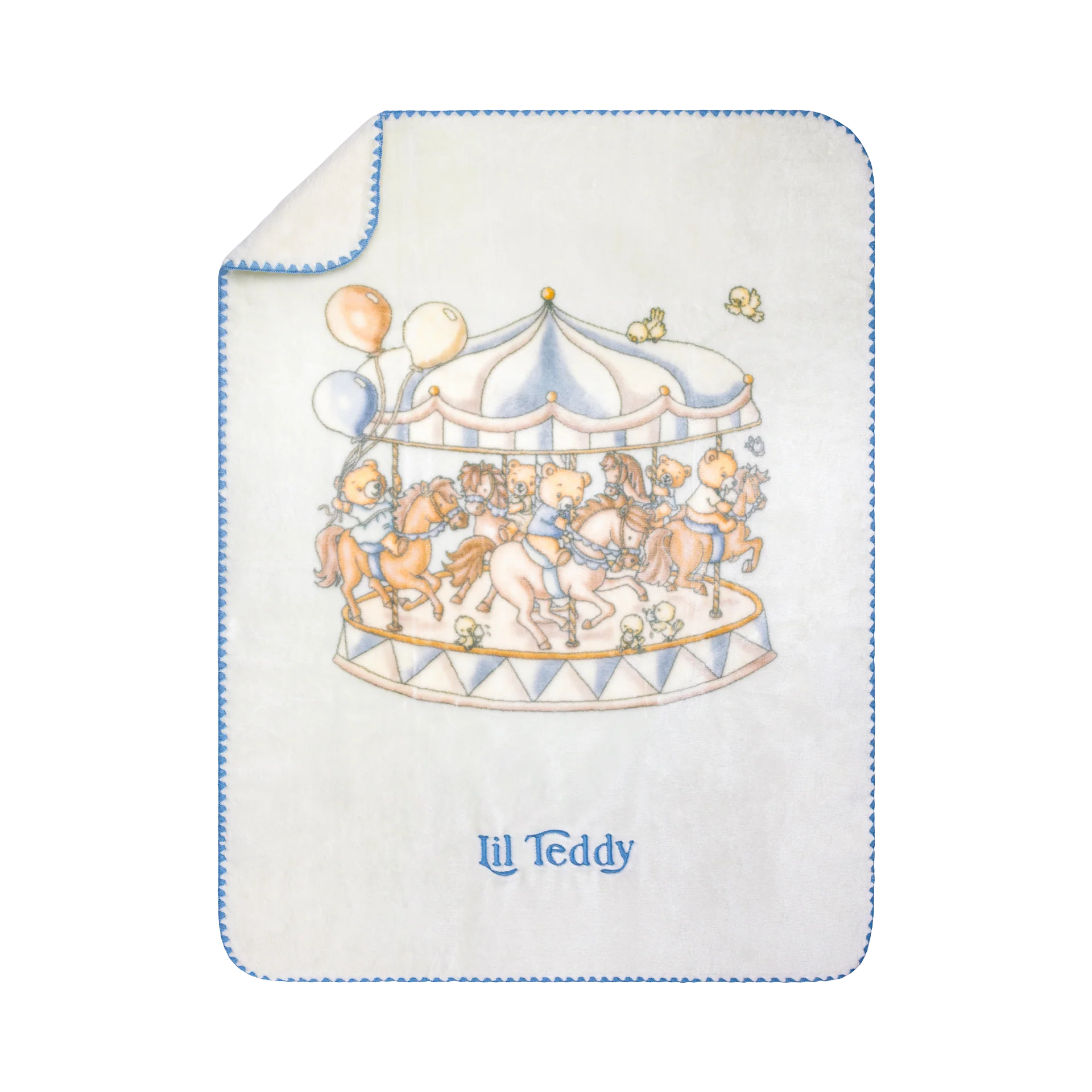 Lil Teddy’s Merry Go Snuggle Blueberry Biscuit Blanket