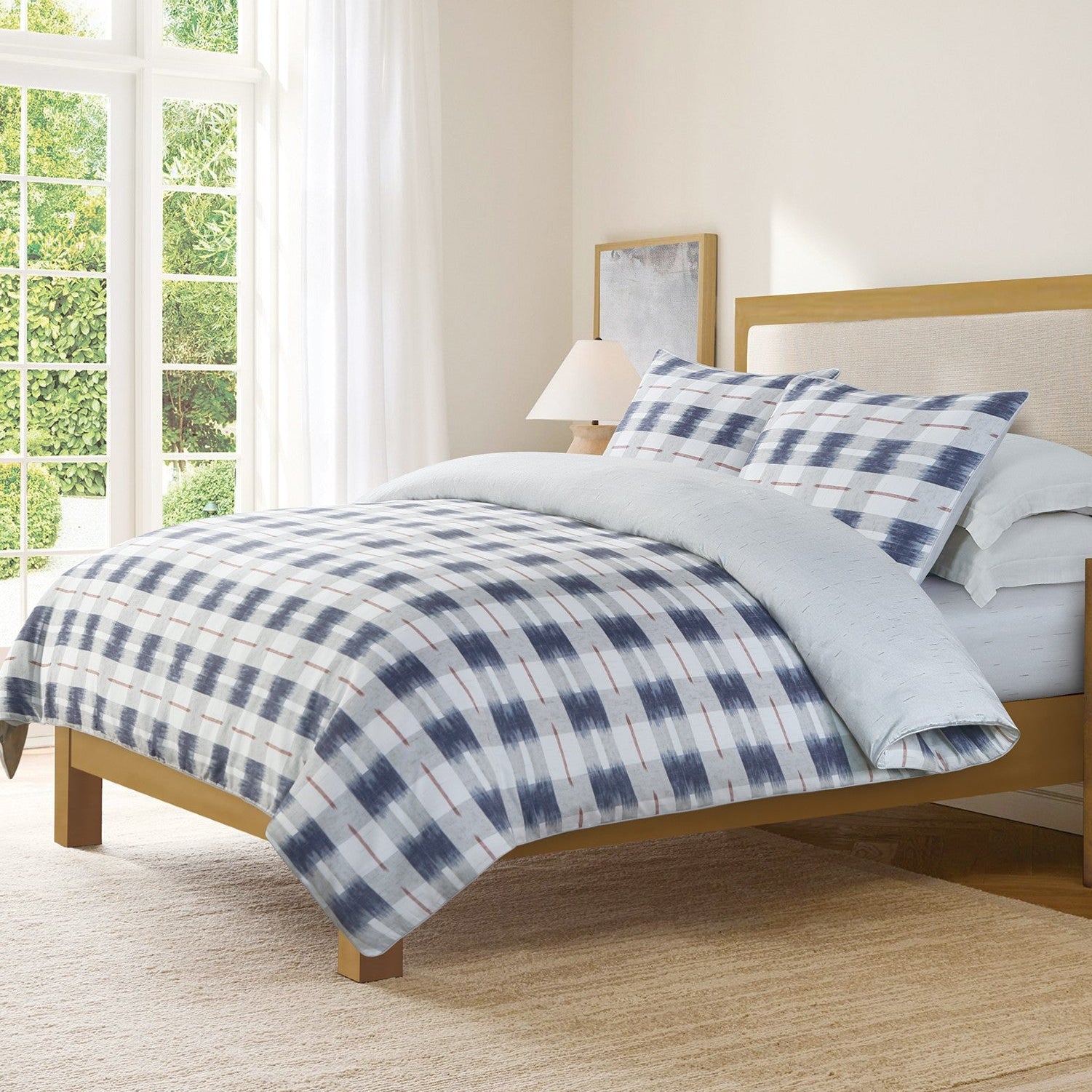 Carbon Grid 4 Piece Bedding Set