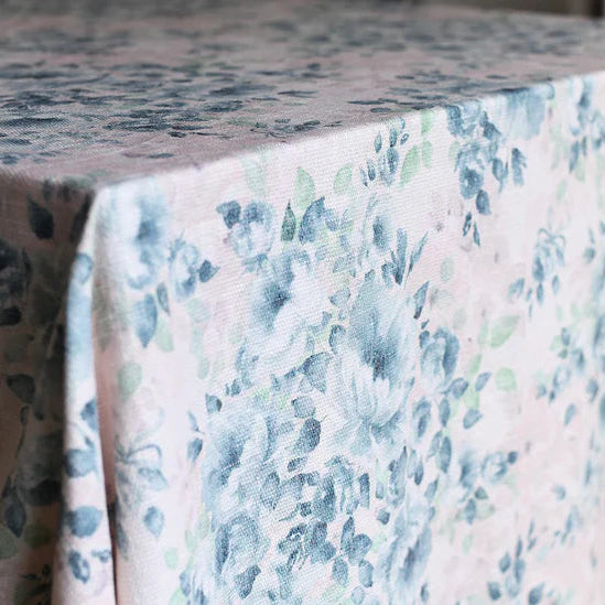 Blue Green Nude Florals Tablecloth