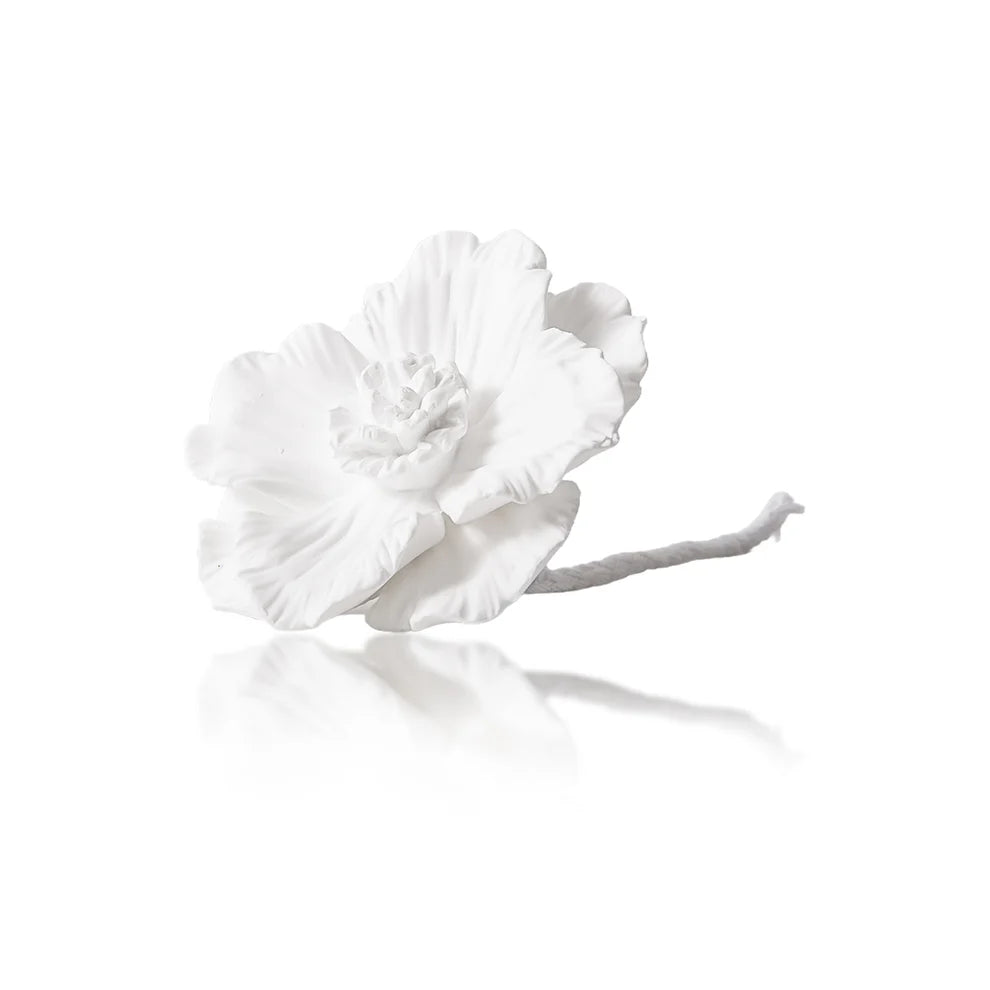 White Ceramic Flower Diffuser - White Orchid