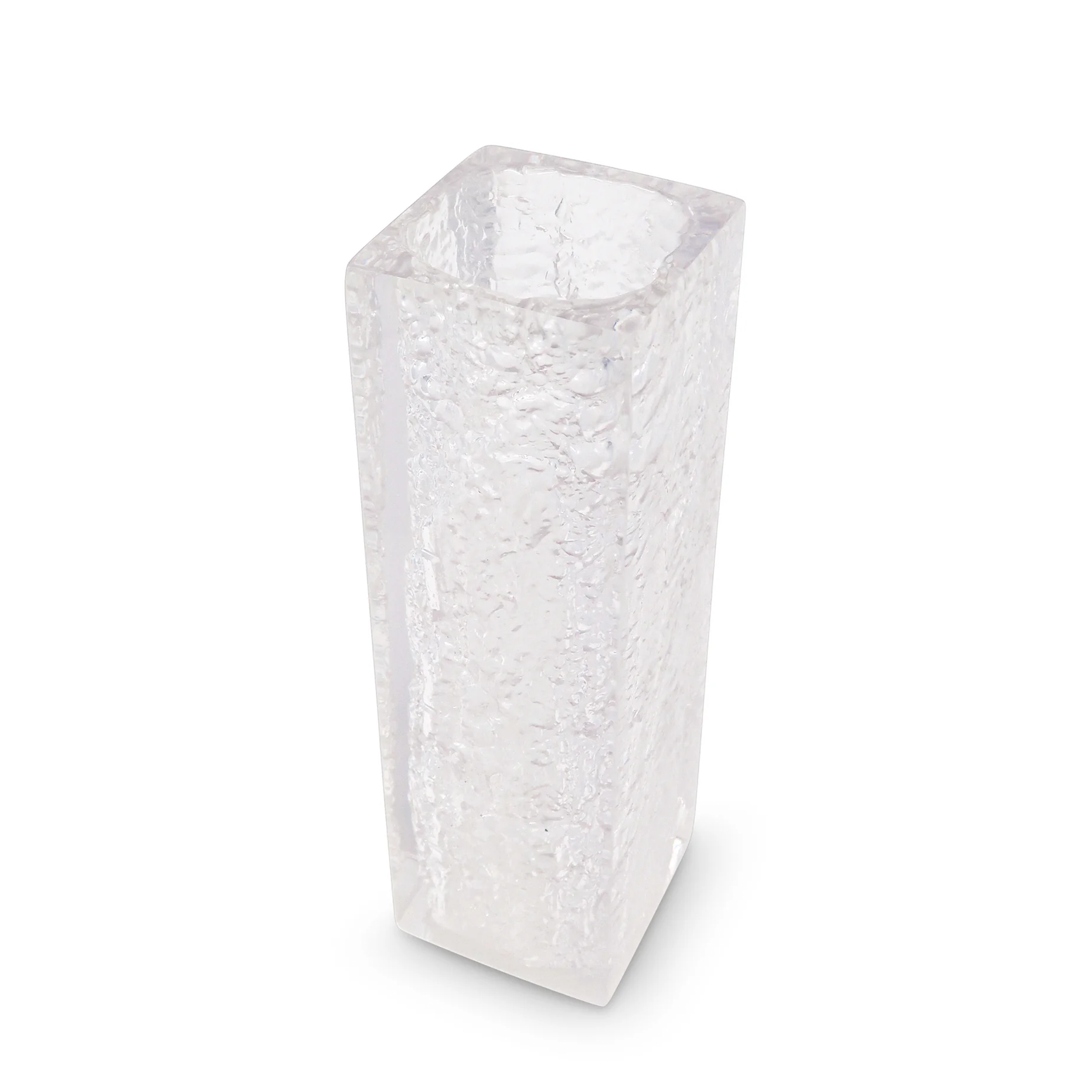 Acrylic Vase with Textured Design