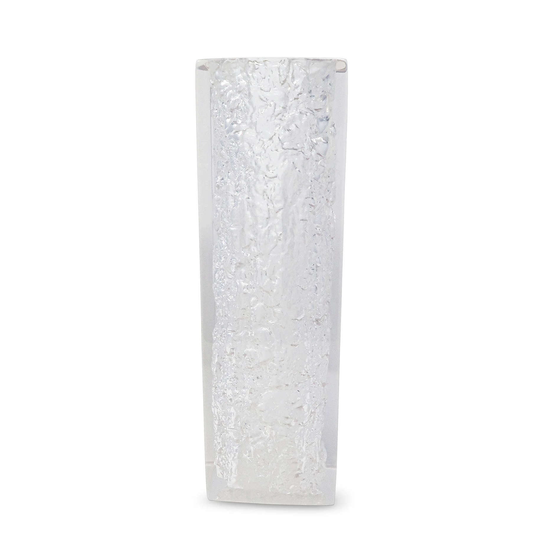Acrylic Vase with Textured Design