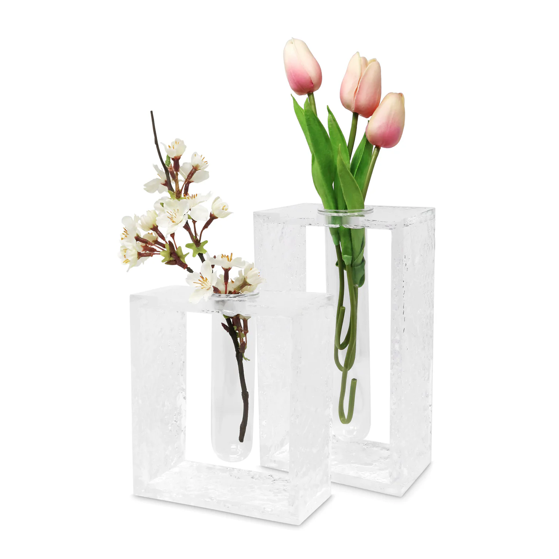 Acrylic Vase with Tube Inlay