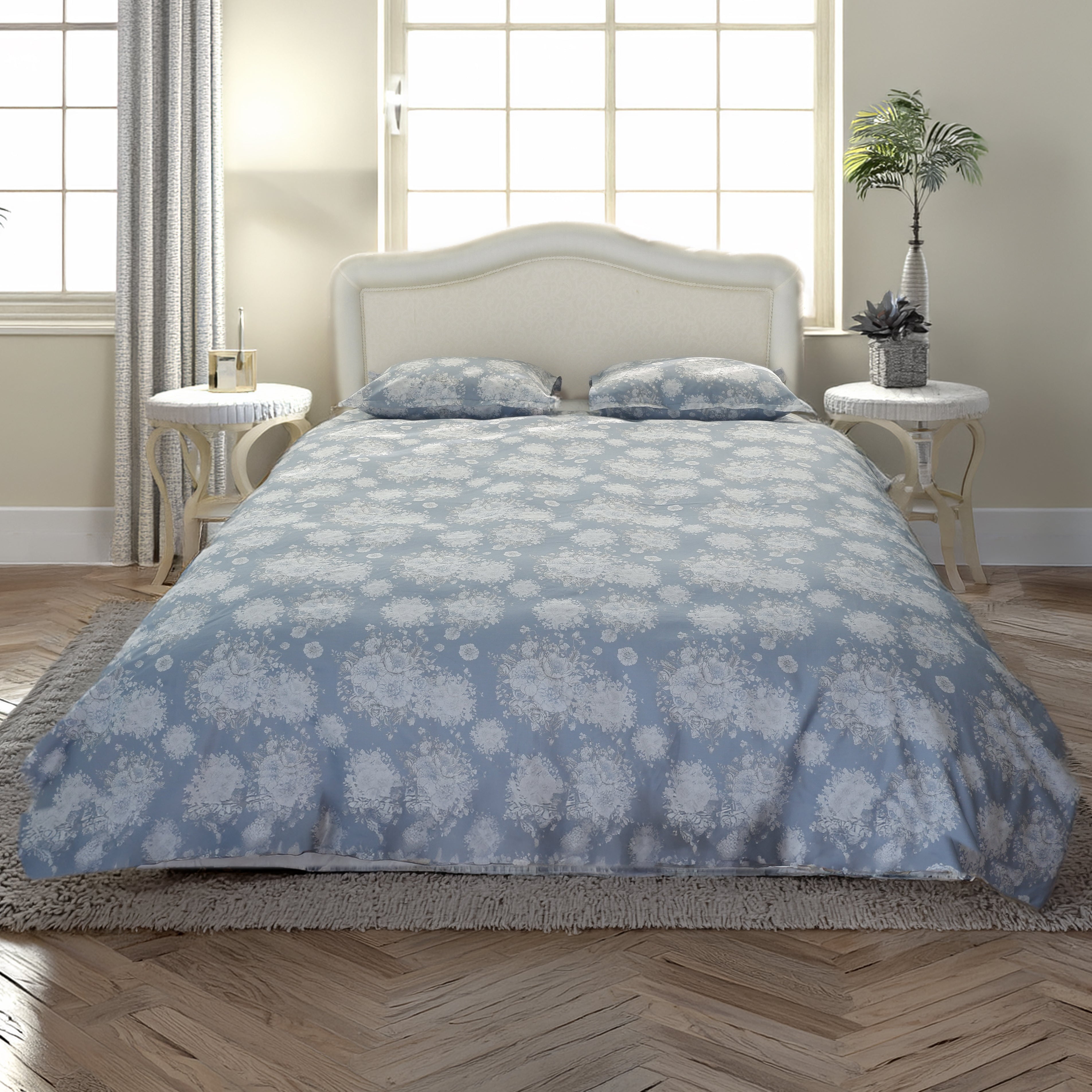 Borogana Blue 4 Piece Bedding Set