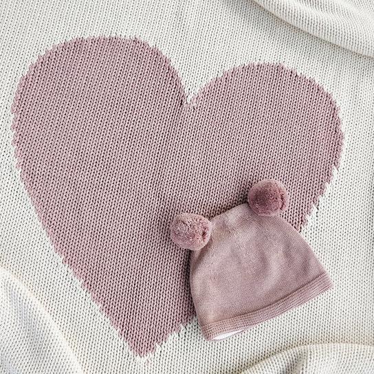 Blanket Baby Love Natural/Pale Pink