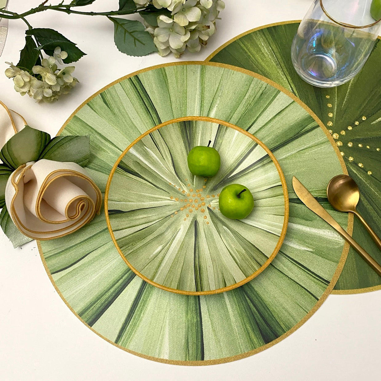 Round Leaf Placemat-Sage