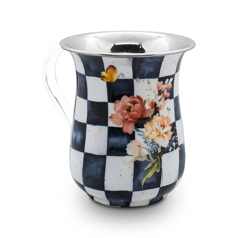 Chic Checkered Stainless Steel Wash Cup