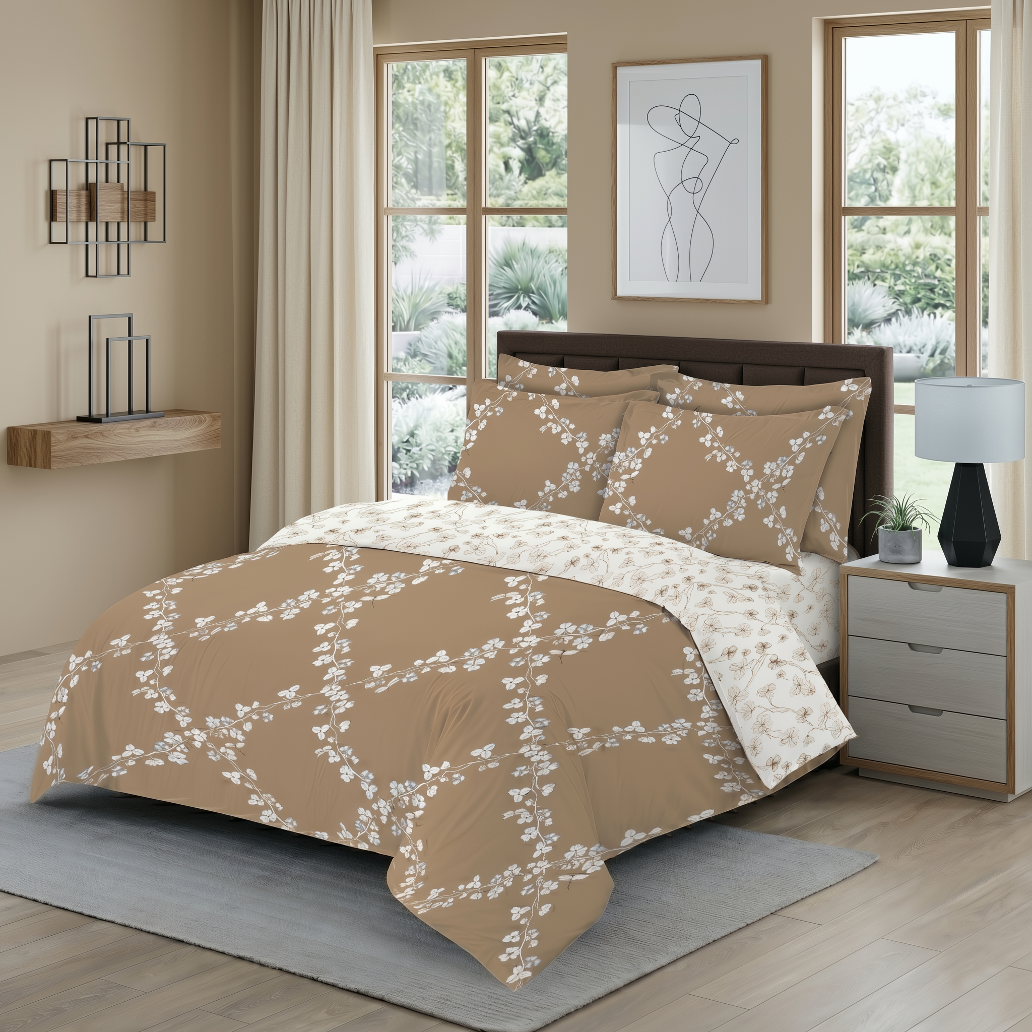 Clover 4 Piece Bedding Set