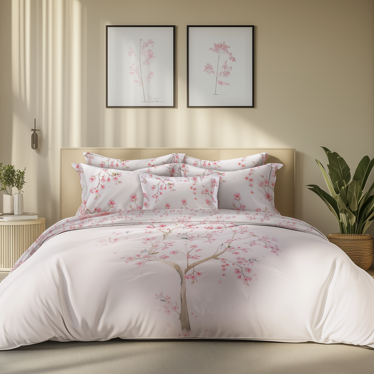 Cherry Blossom 4 Piece Bedding Set