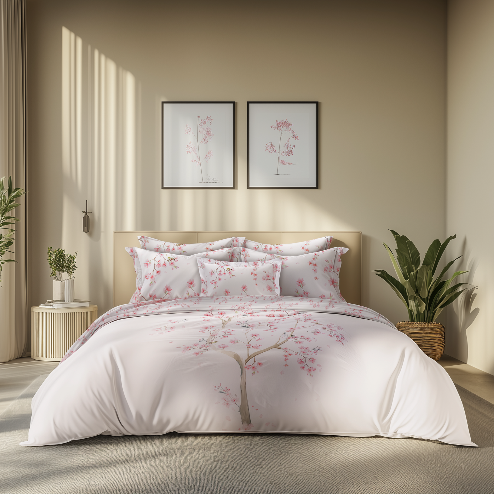 Cherry Blossom 4 Piece Bedding set