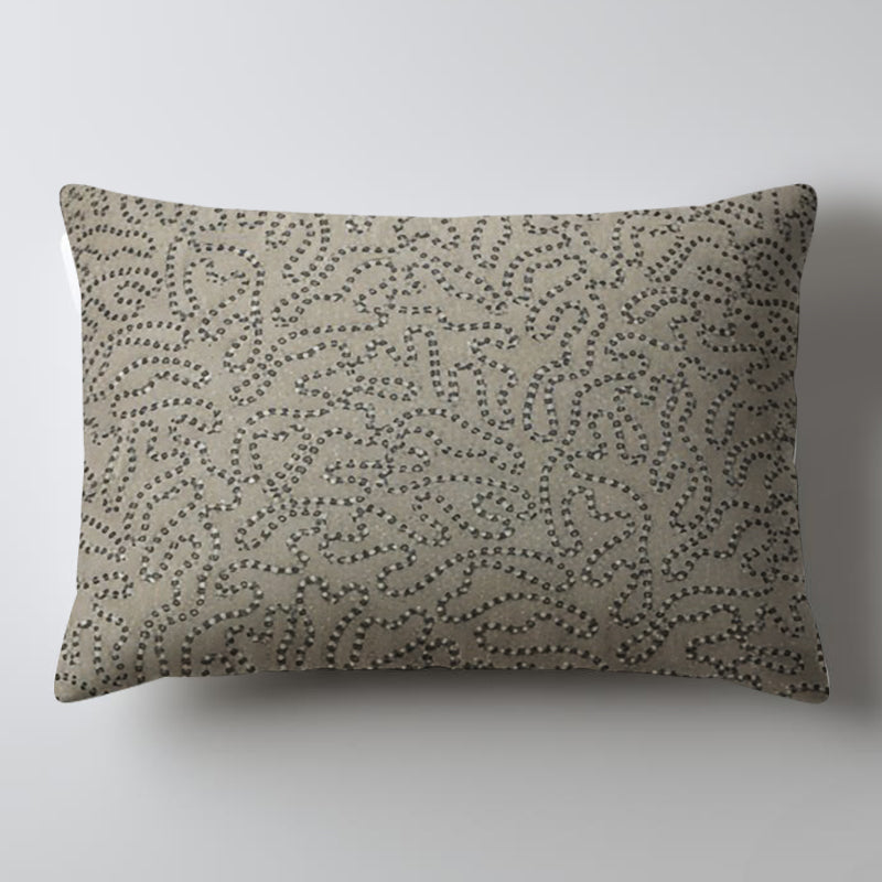 Emma Silver Blue Throw Pillow