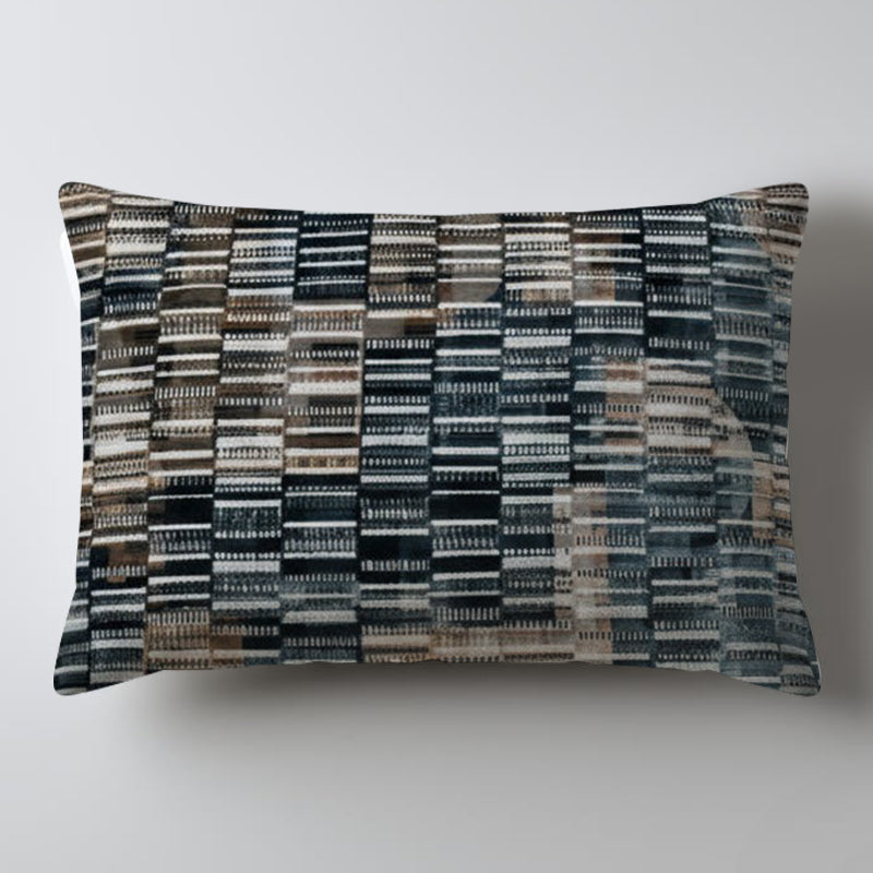Zac Rustic Blue Throw Pillow