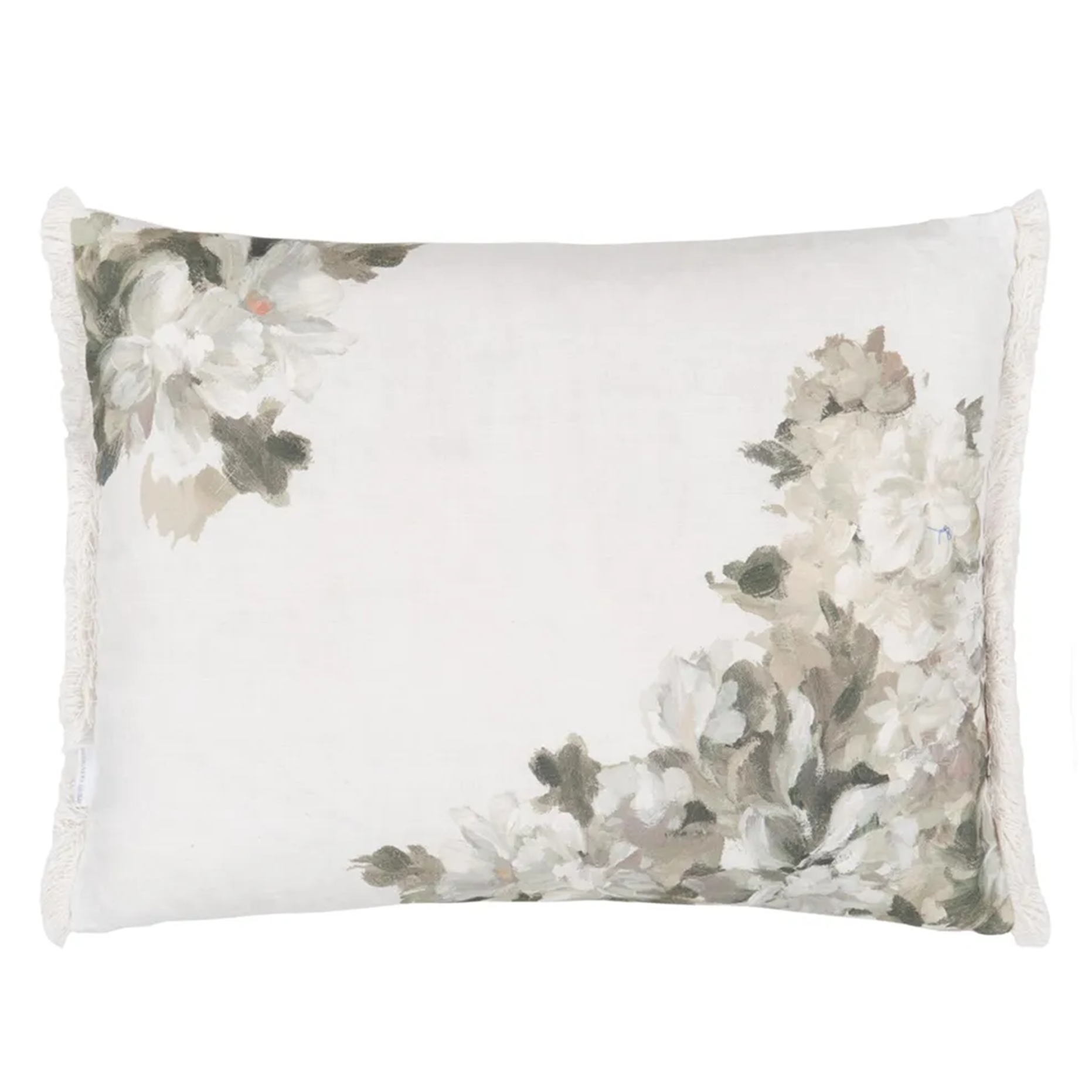 Fleurs D Artistes Sepia Cotton Cushion