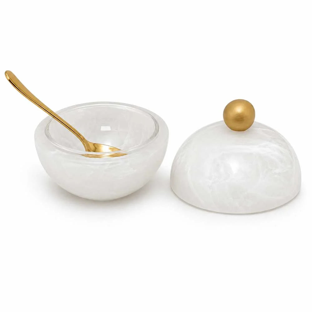 Resin Snow Drift Honey Dish