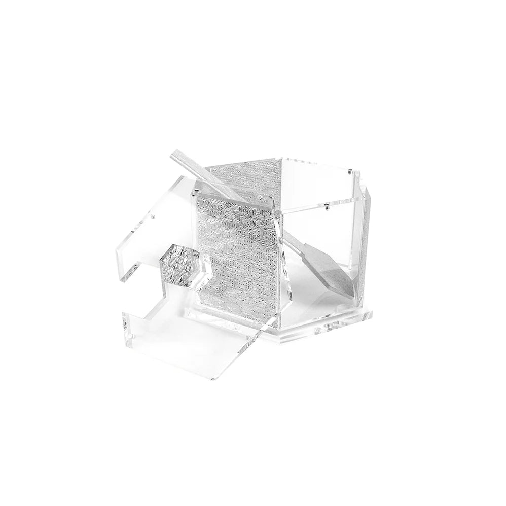 Lucite Hexagon Honey Dish