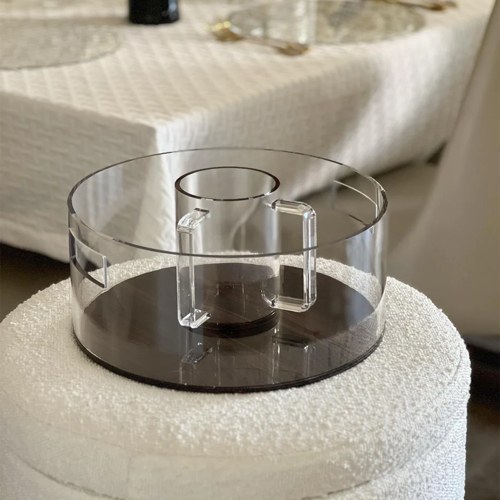 Lucite Wood Look Wash Cup