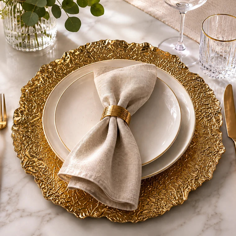 Textured Charger Plates 4pk
