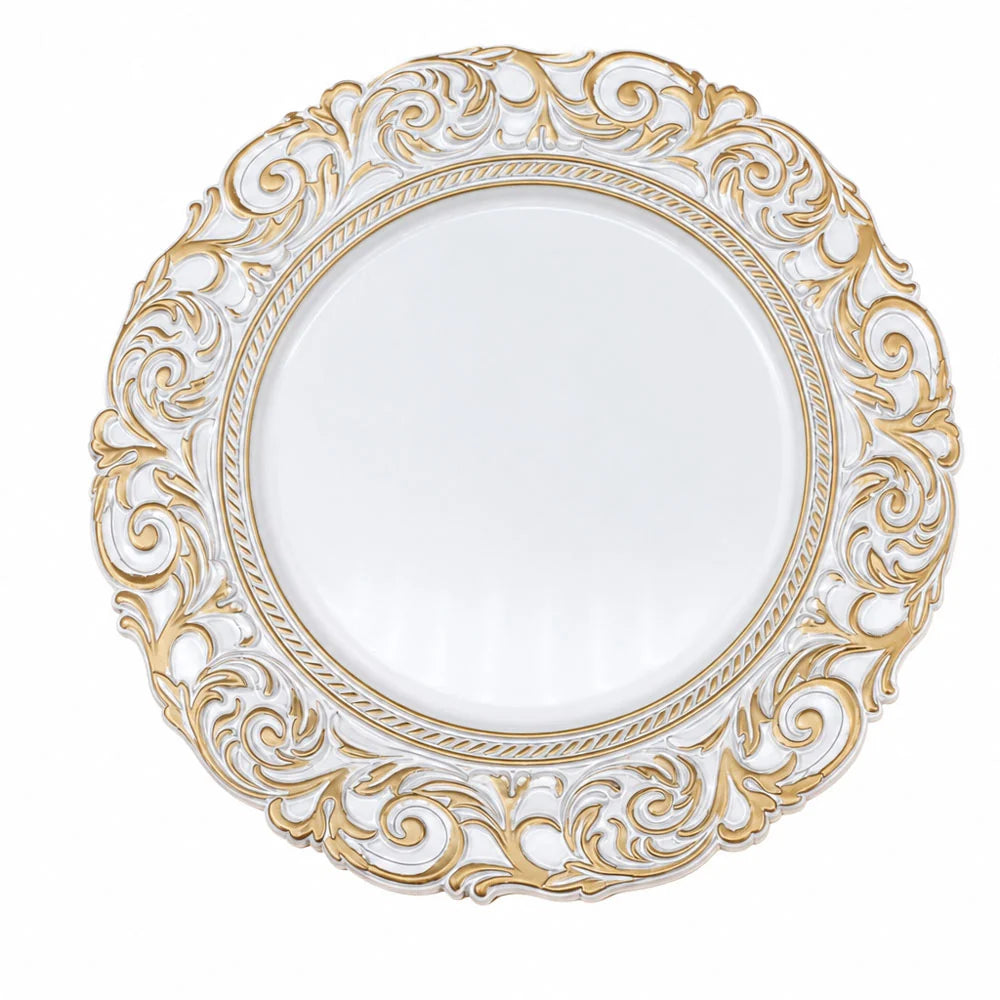 Gold Filigree Charger Plates 4pk