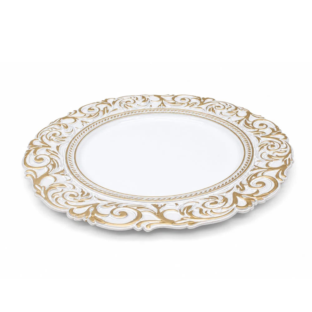 Gold Filigree Charger Plates 4pk
