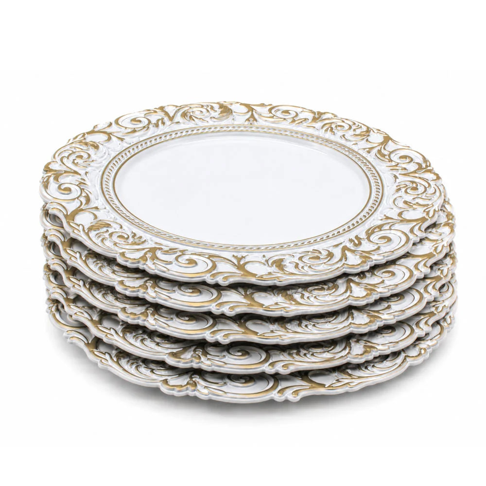 Gold Filigree Charger Plates 4pk