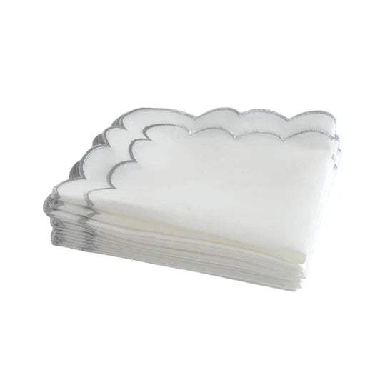 Whisper Weave Scalloped Edge Napkins