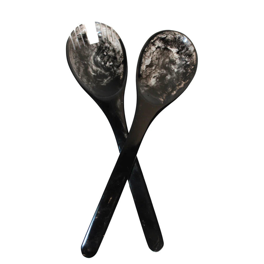 Resin Black Salad Servers