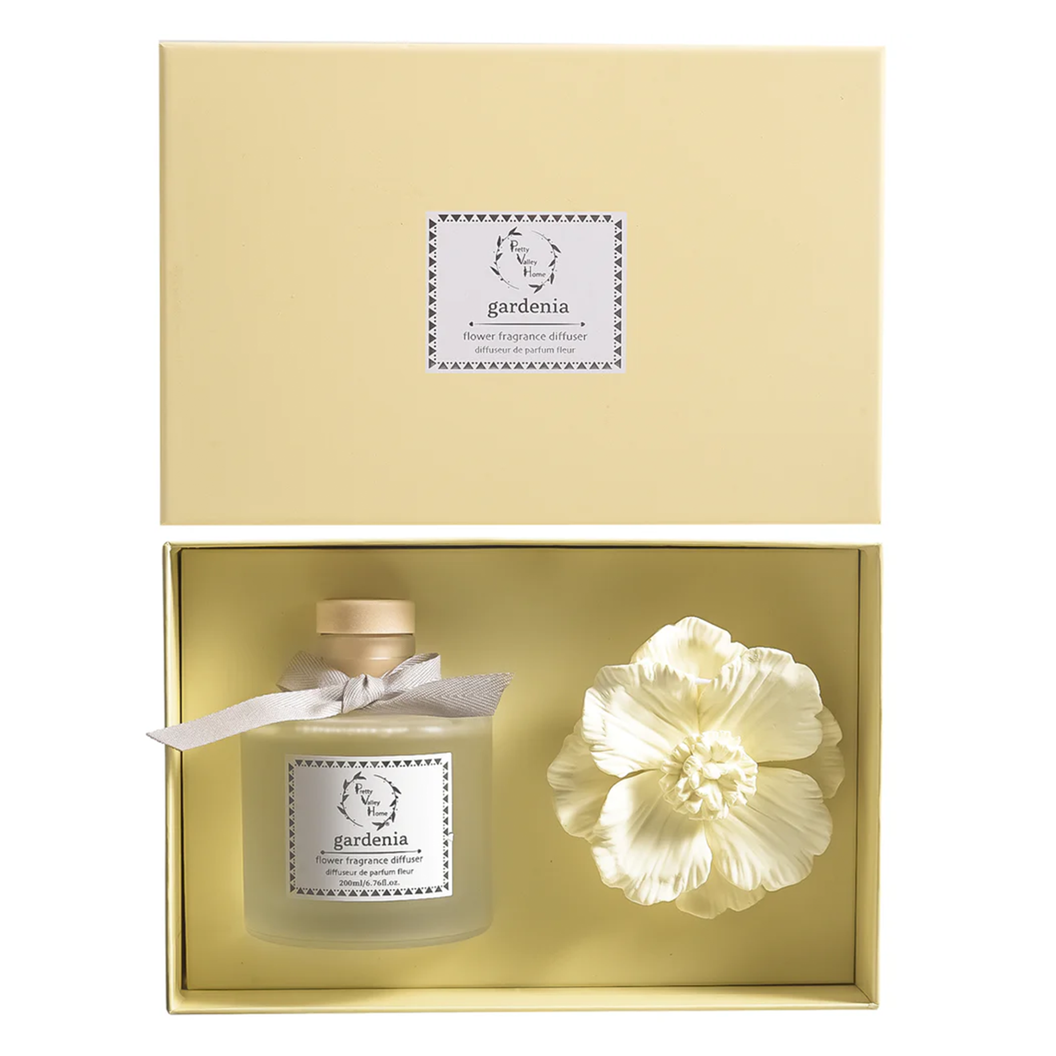 Yellow Ceramic Flower Diffuser - Gardenia