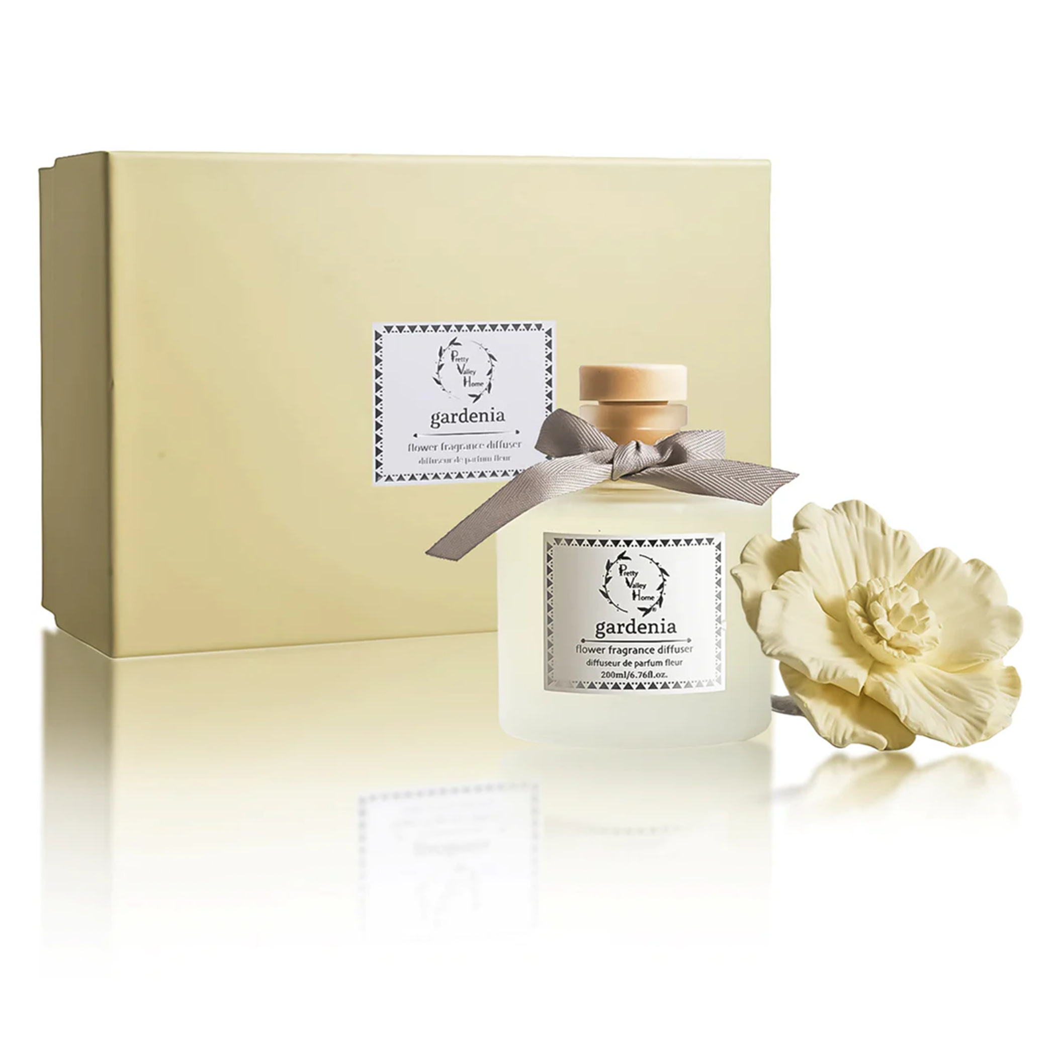 Yellow Ceramic Flower Diffuser - Gardenia