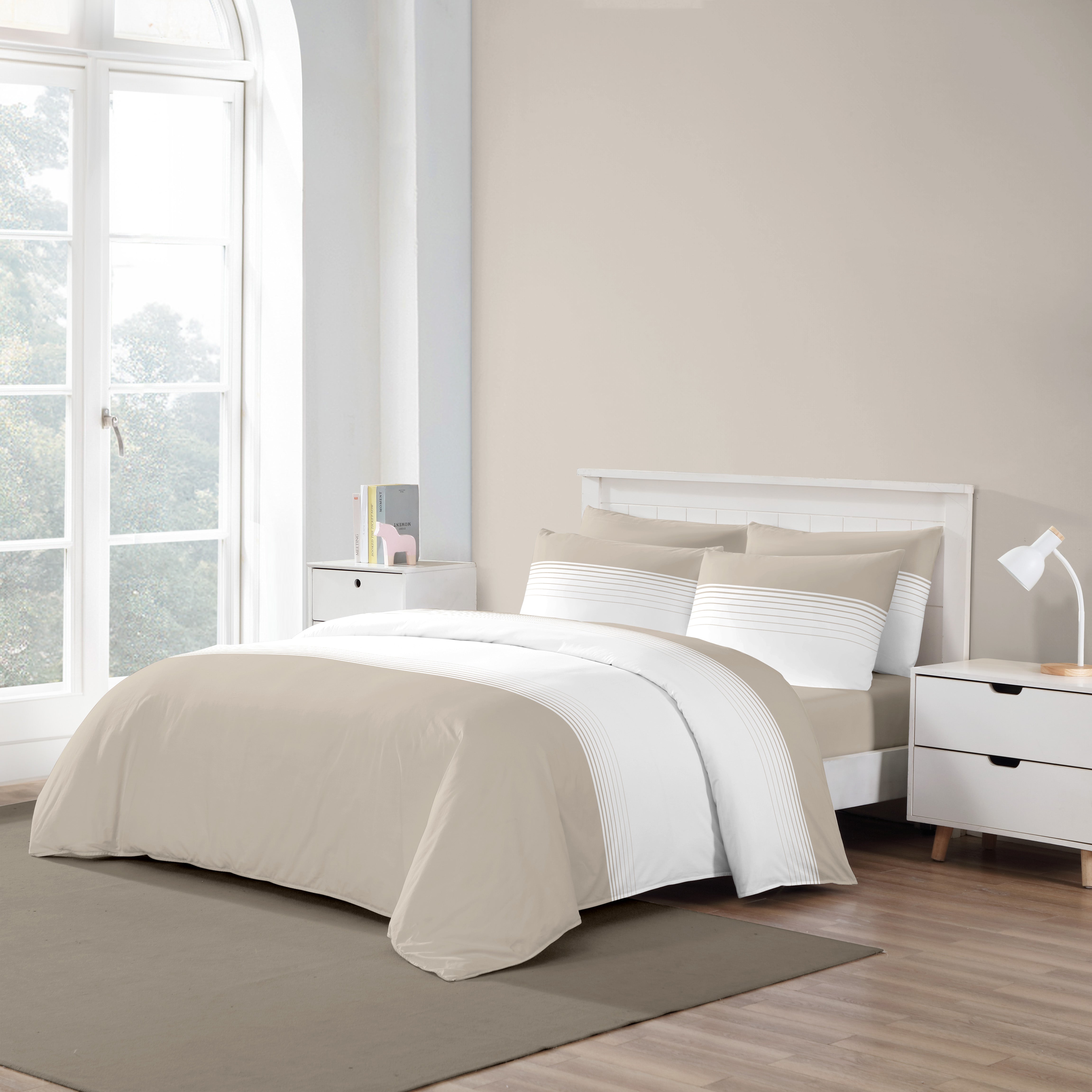 Belgium Milano Taupe 6 Piece Bedding Set