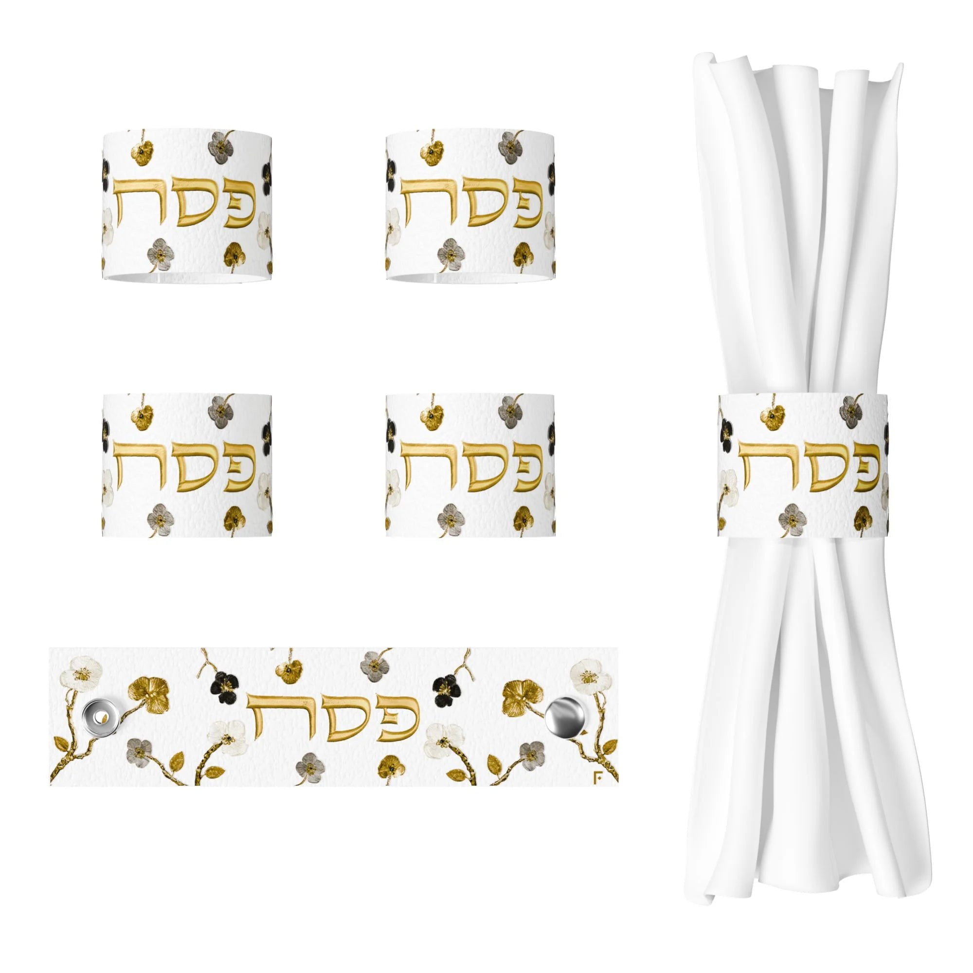 Ornate Garden Pesach Napkin Rings