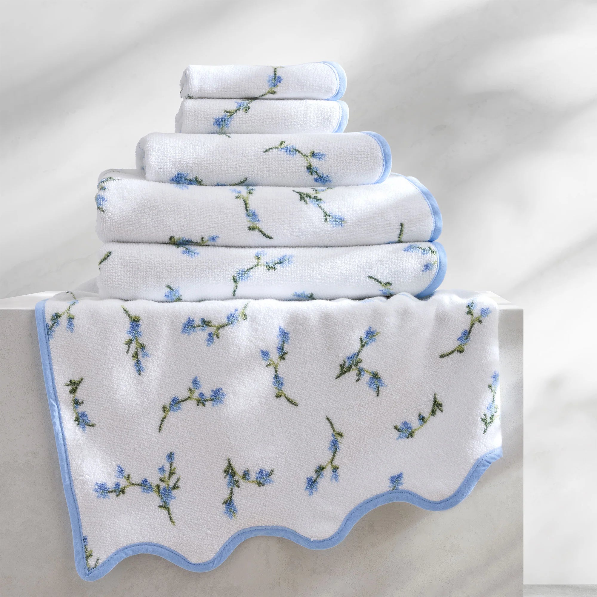Floral Scallop Towels