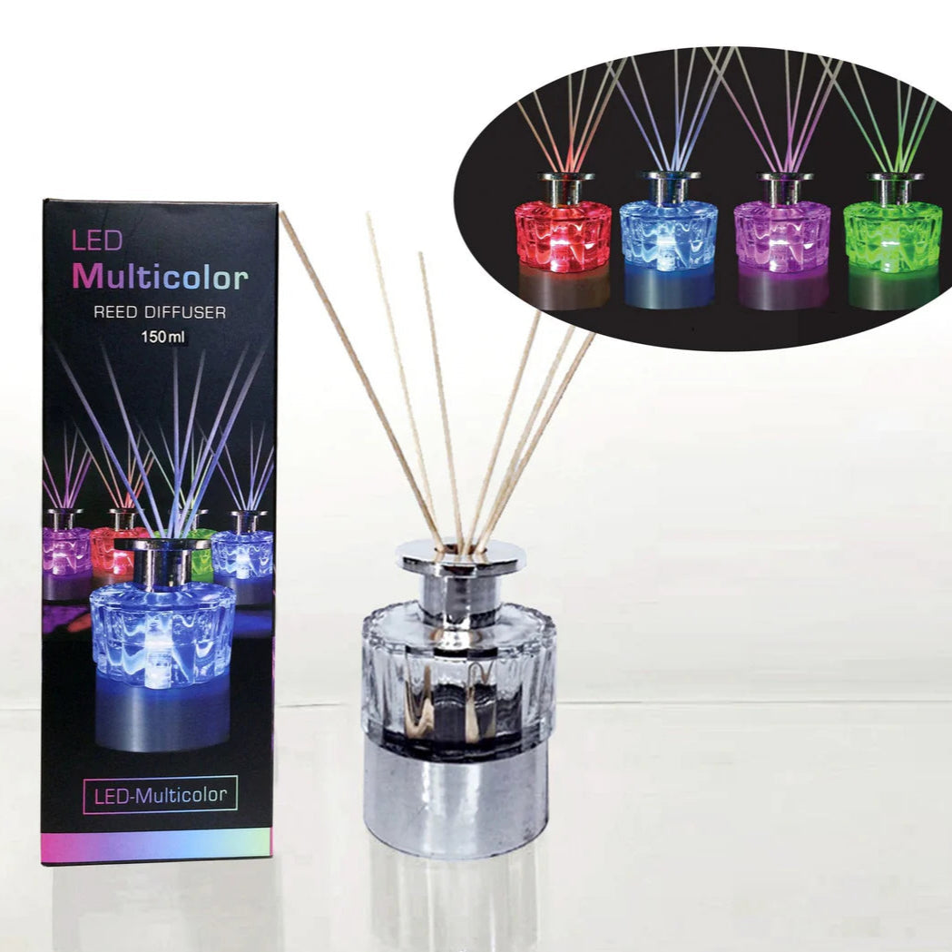 LED Diffuser Round Glass Stripe Pattern Bottle ONLY