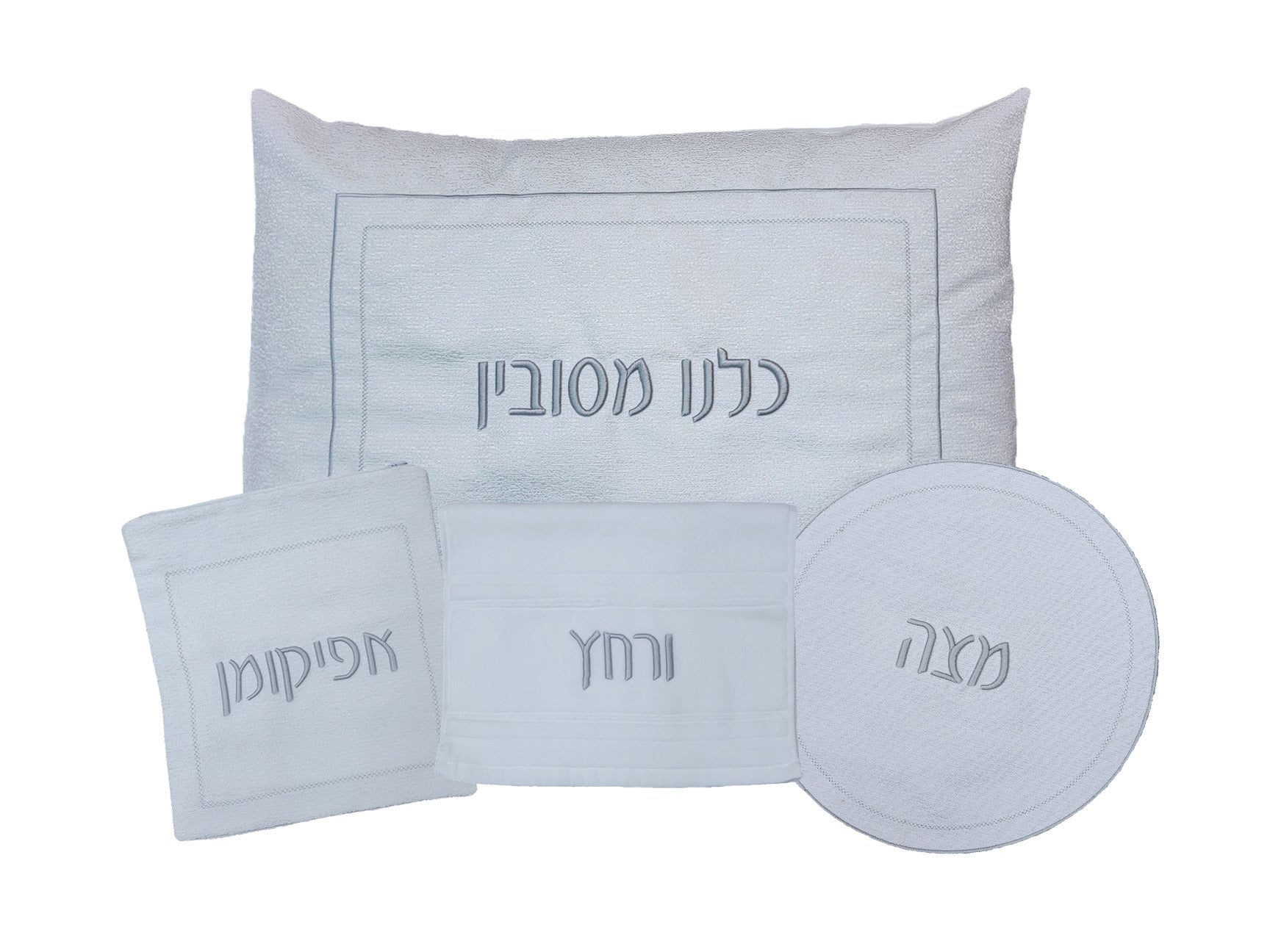 Peradi Pesach Set Hemstitch Silver