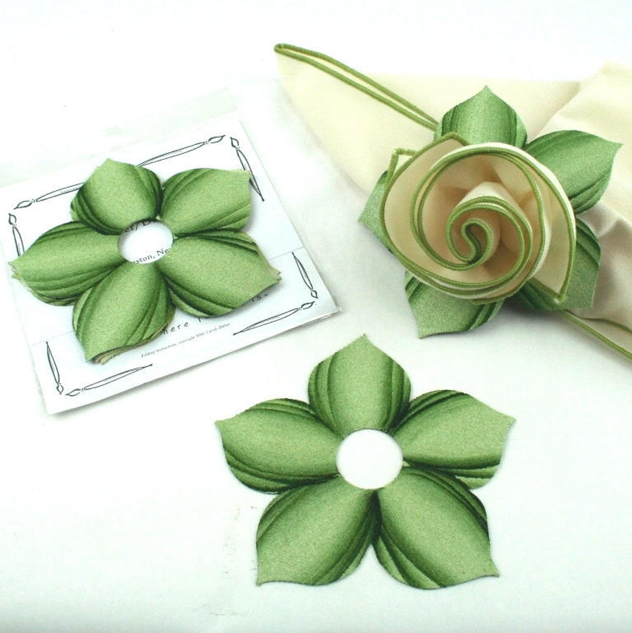 Bouquet Napkin Ring - Mint/Pine