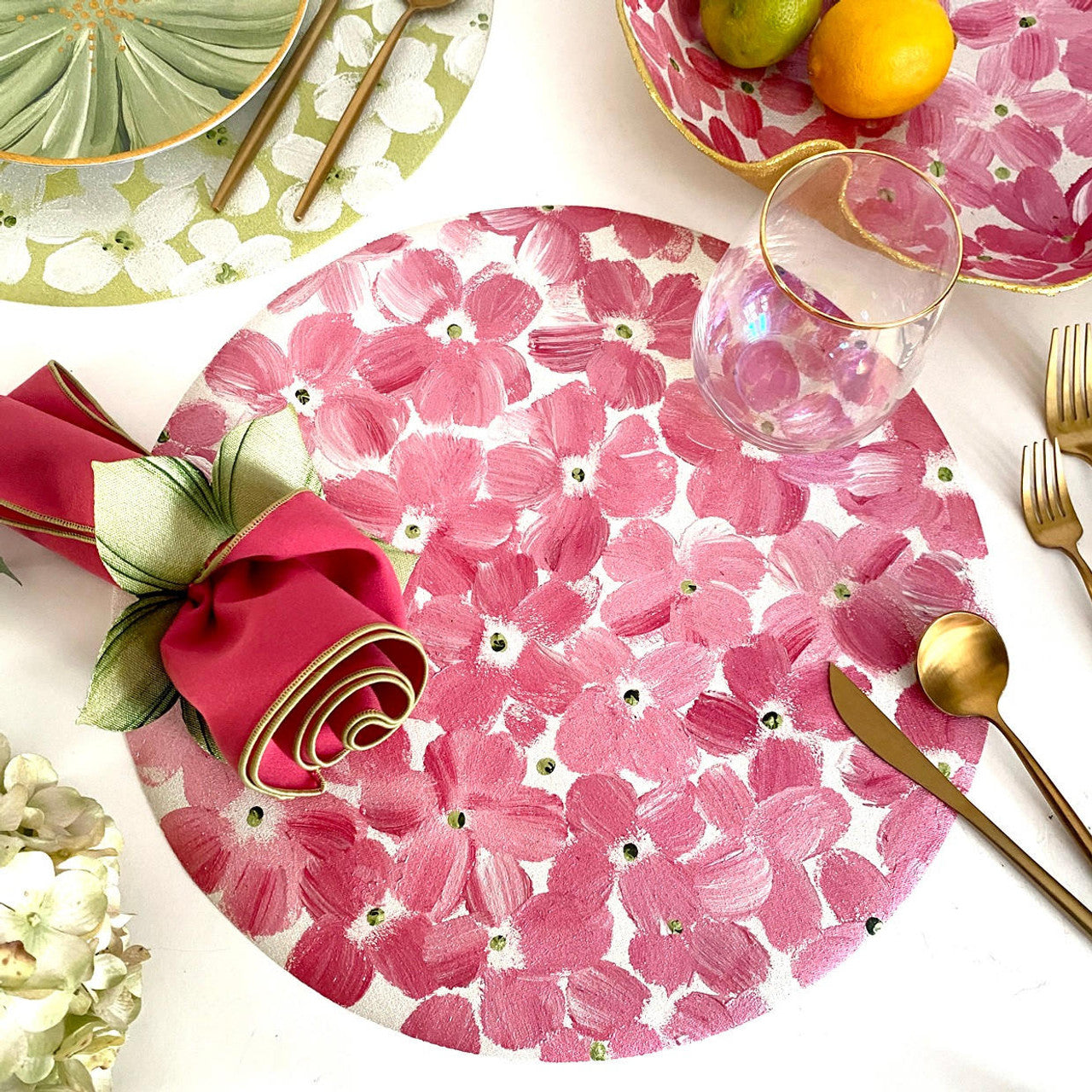 Petals on Round Placemat