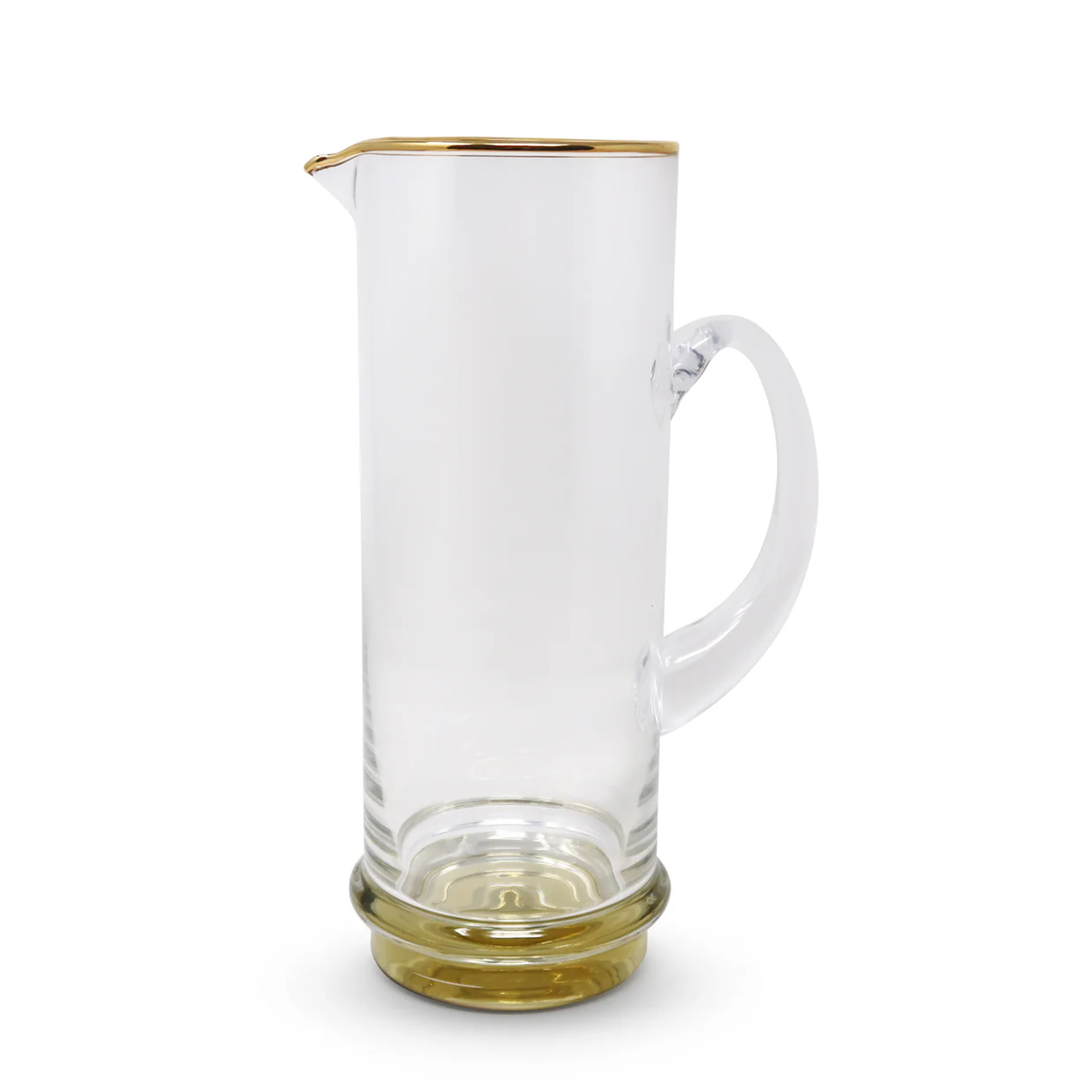 Pitcher with Gold Base and Rim