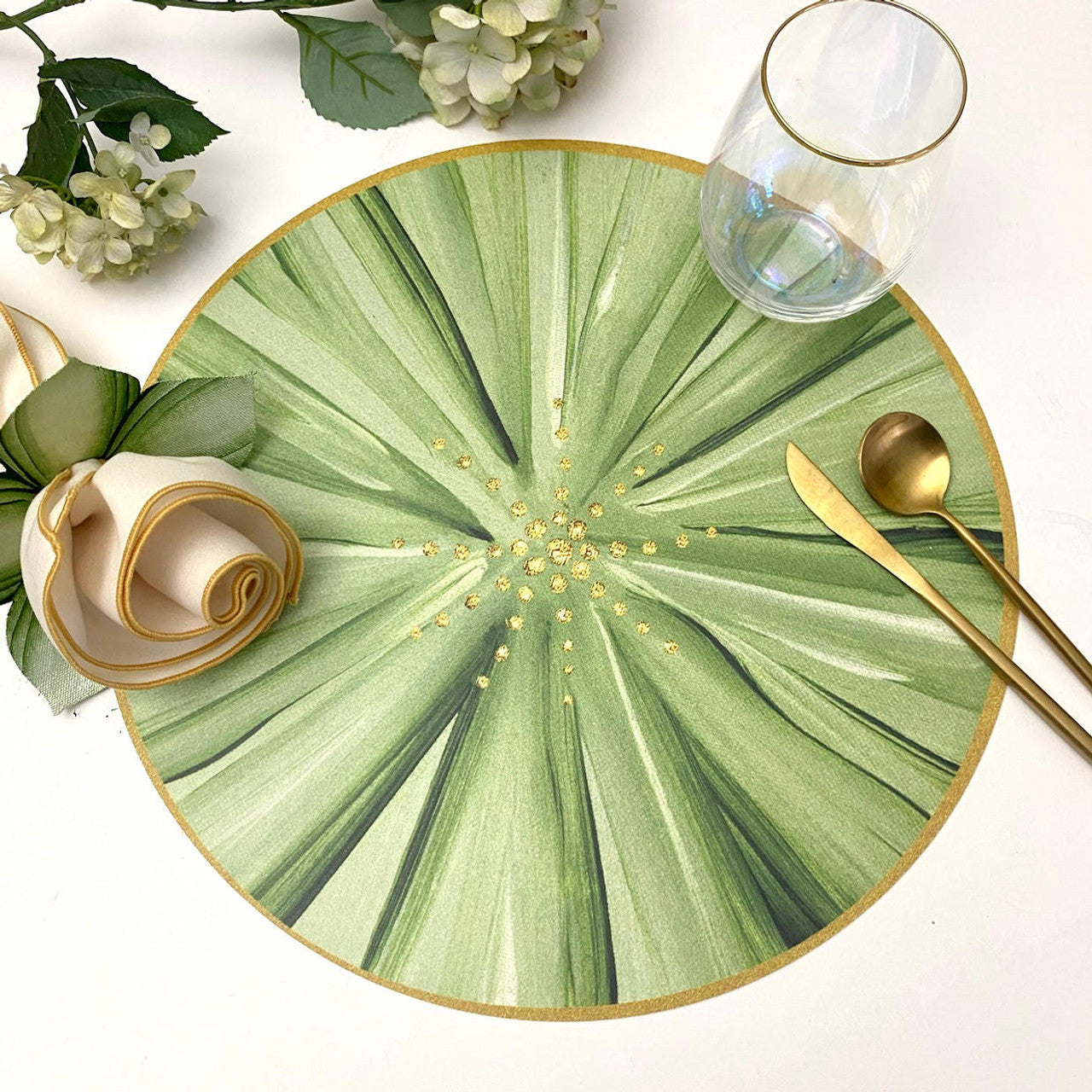 Round Leaf Placemat-Sage