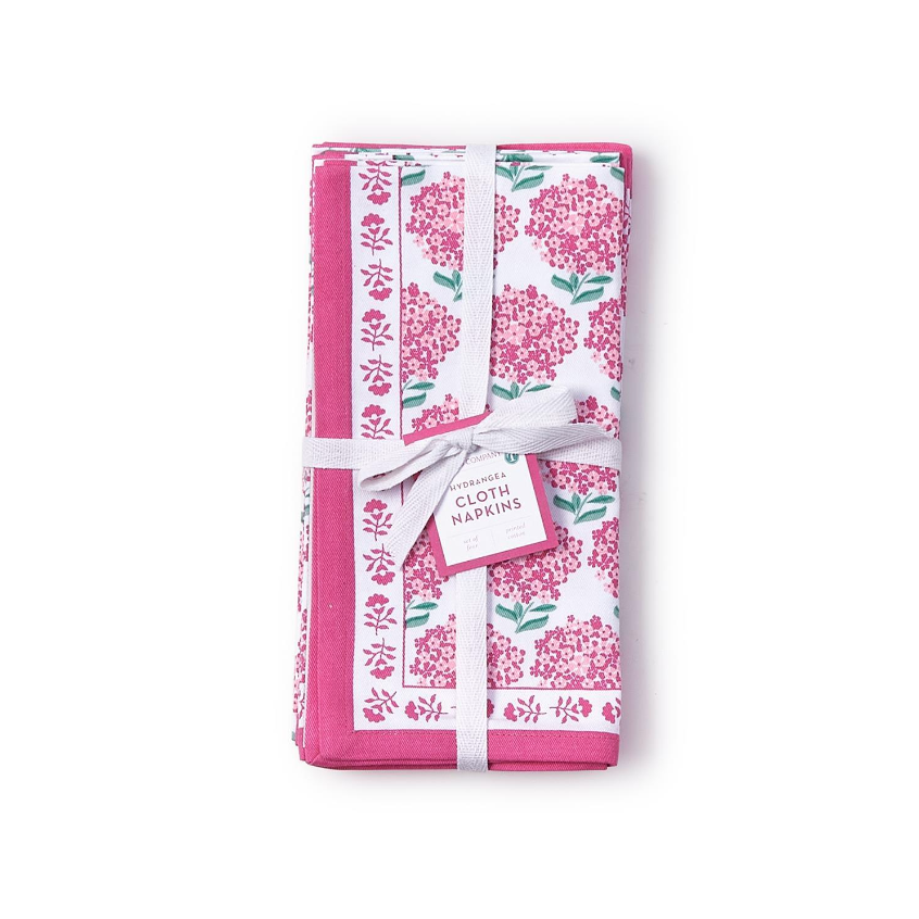 Pink Hydrangea Cloth Napkin